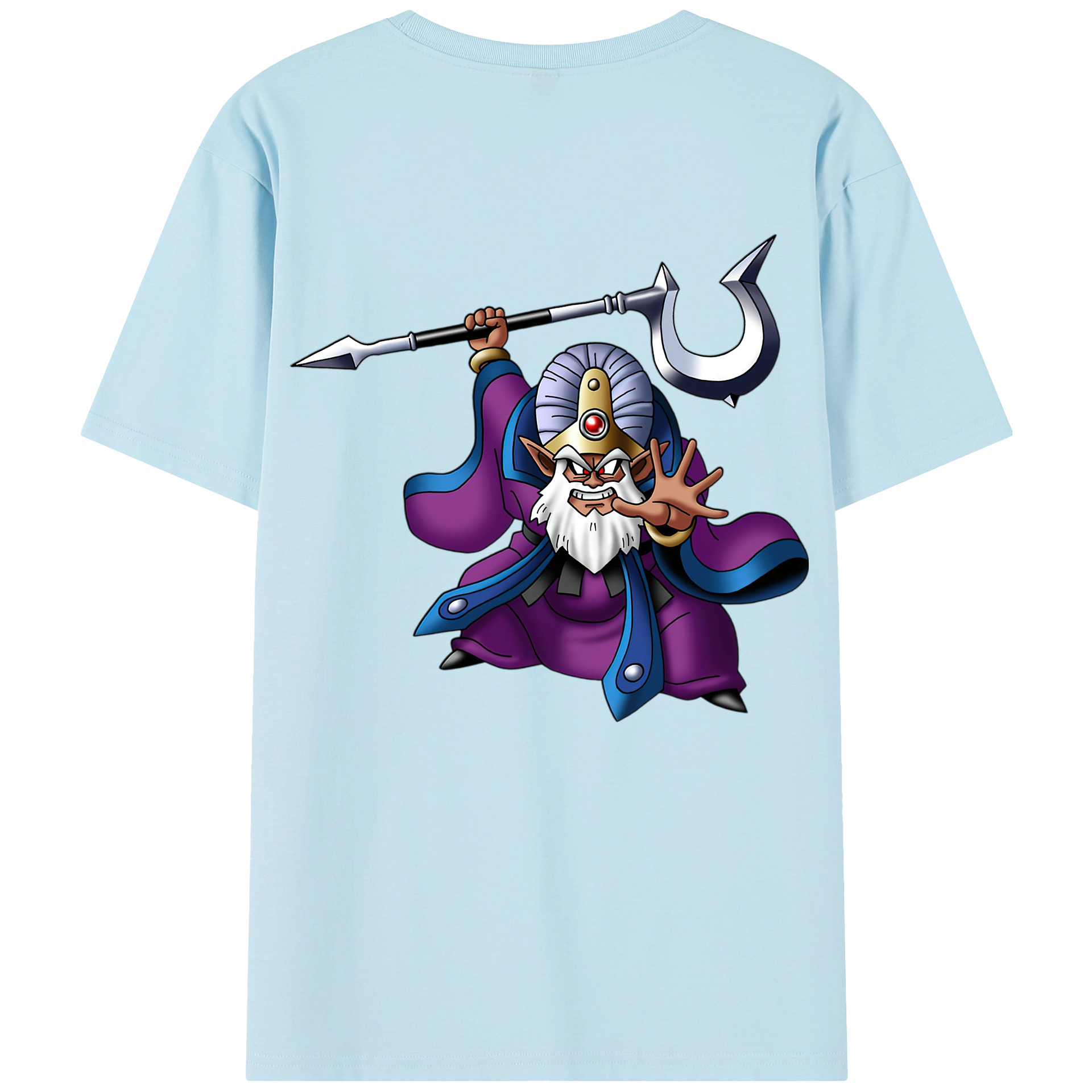 （画像用） ドラゴンクエスト Doragon Kuesuto Dragon Quest 綿100％半袖Tシャツ（背面プリント）